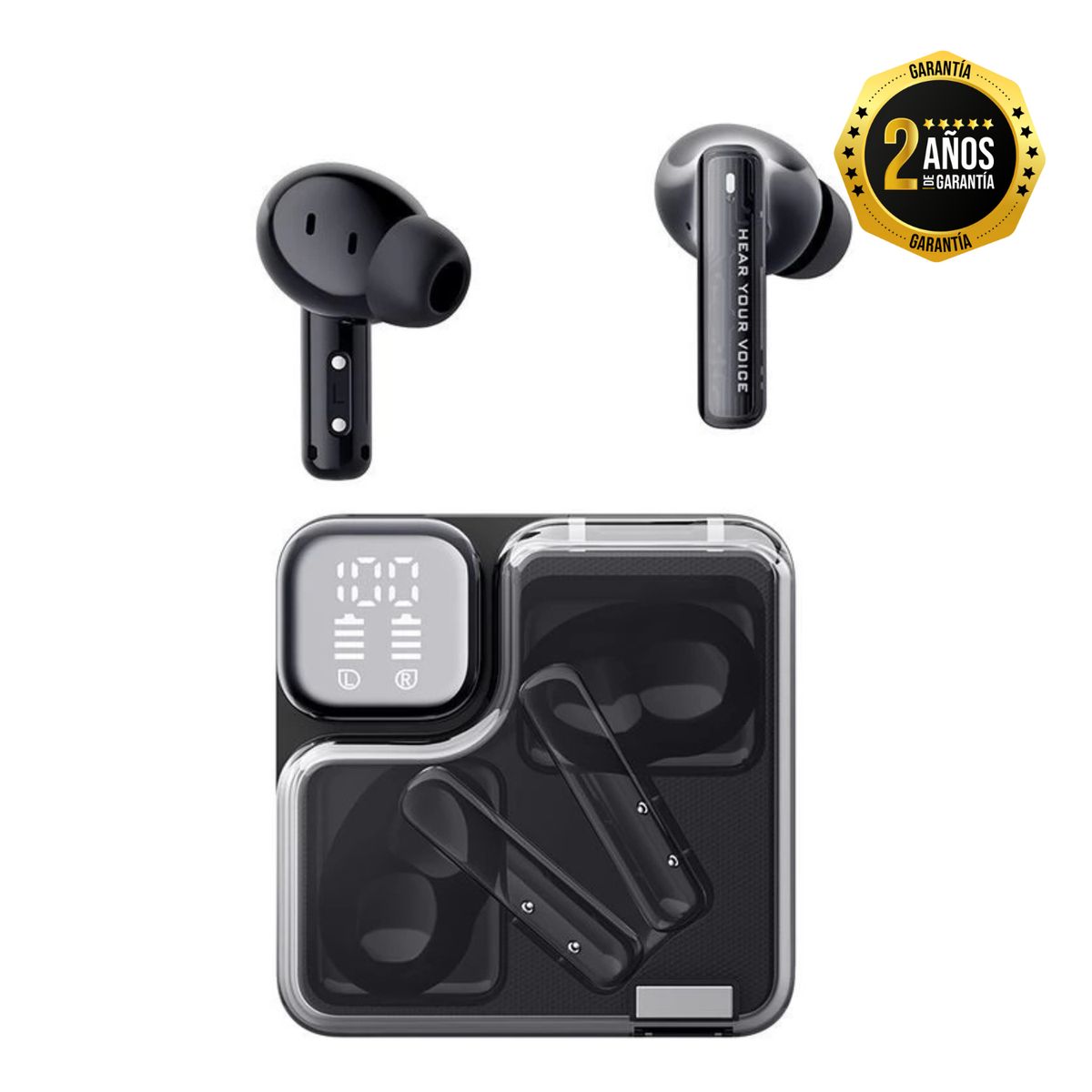 QCY - Audifonos Bluetooth QCY MeloBuds Neo TWS 5.3 24h Conexión Dual Negro