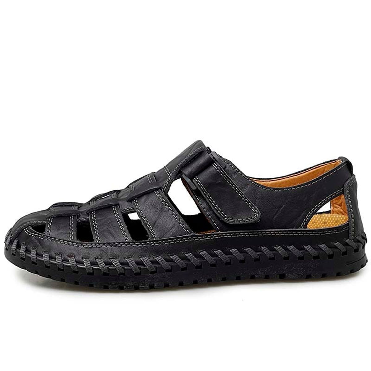 SHANDIAN - Sandalia de Trekking Para Explorar con Estilo Hombre Negro