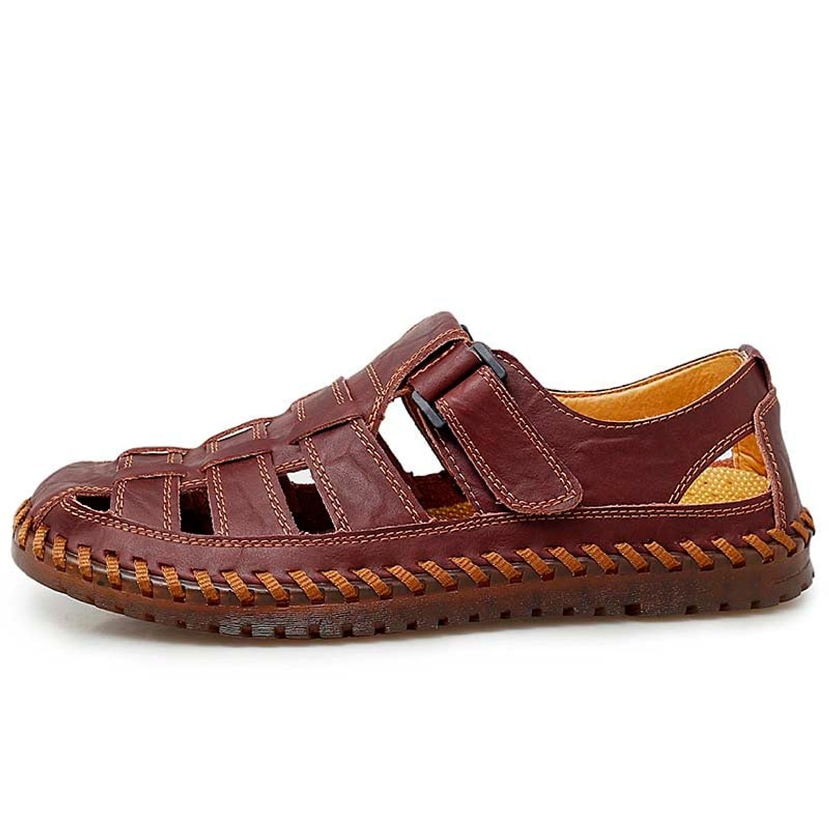 SHANDIAN - Sandalia de Trekking Para Explorar con Estilo Hombre Negro