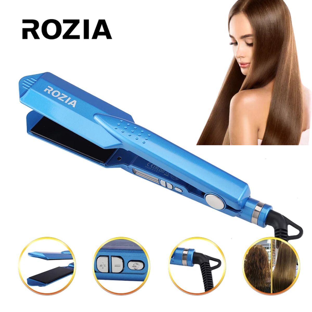 OEM - Plancha Alisador De Cabello De Cerámica  - Rozia