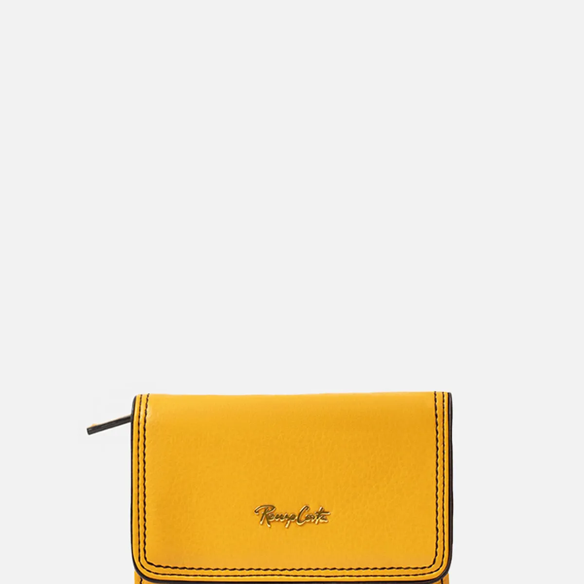 RENZO COSTA - BILLETERA PEQUEÑA COLECCION CAPSULA 73 MUSTARD