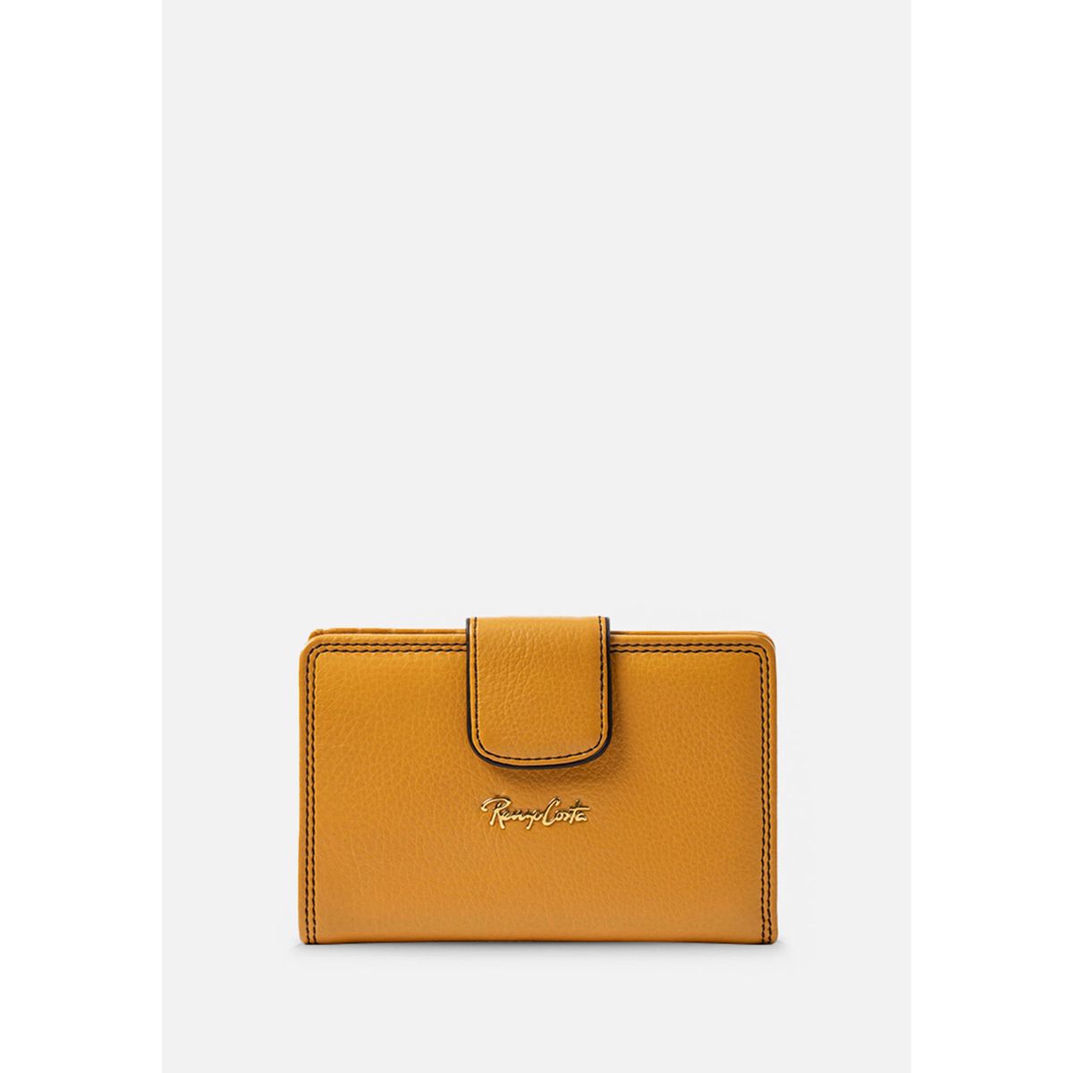 RENZO COSTA - BILLETERA MEDIANA COLECCION CAPSULA 73 MUSTARD