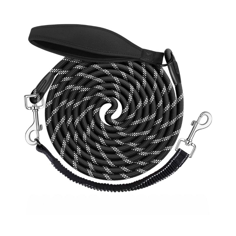 GENERICO - CORREA RESISTENTE NTR 3M PARA PERROS - REFLECTANTE NEGRO