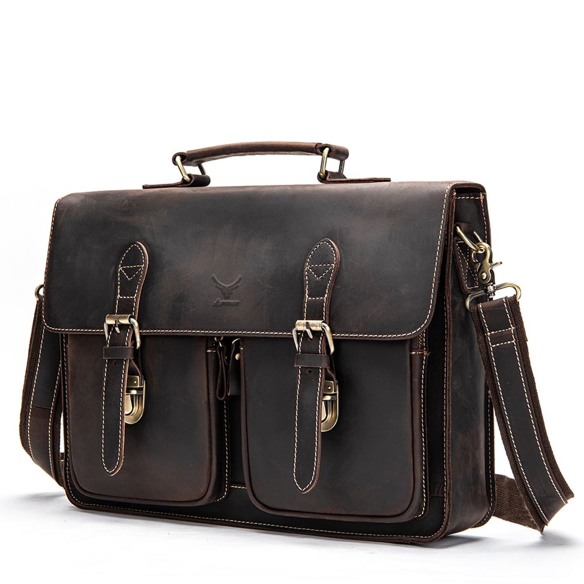 ARMUZ - Maletín de Cuero Vacuno de Alta Gama ENZO 9033 Hombre