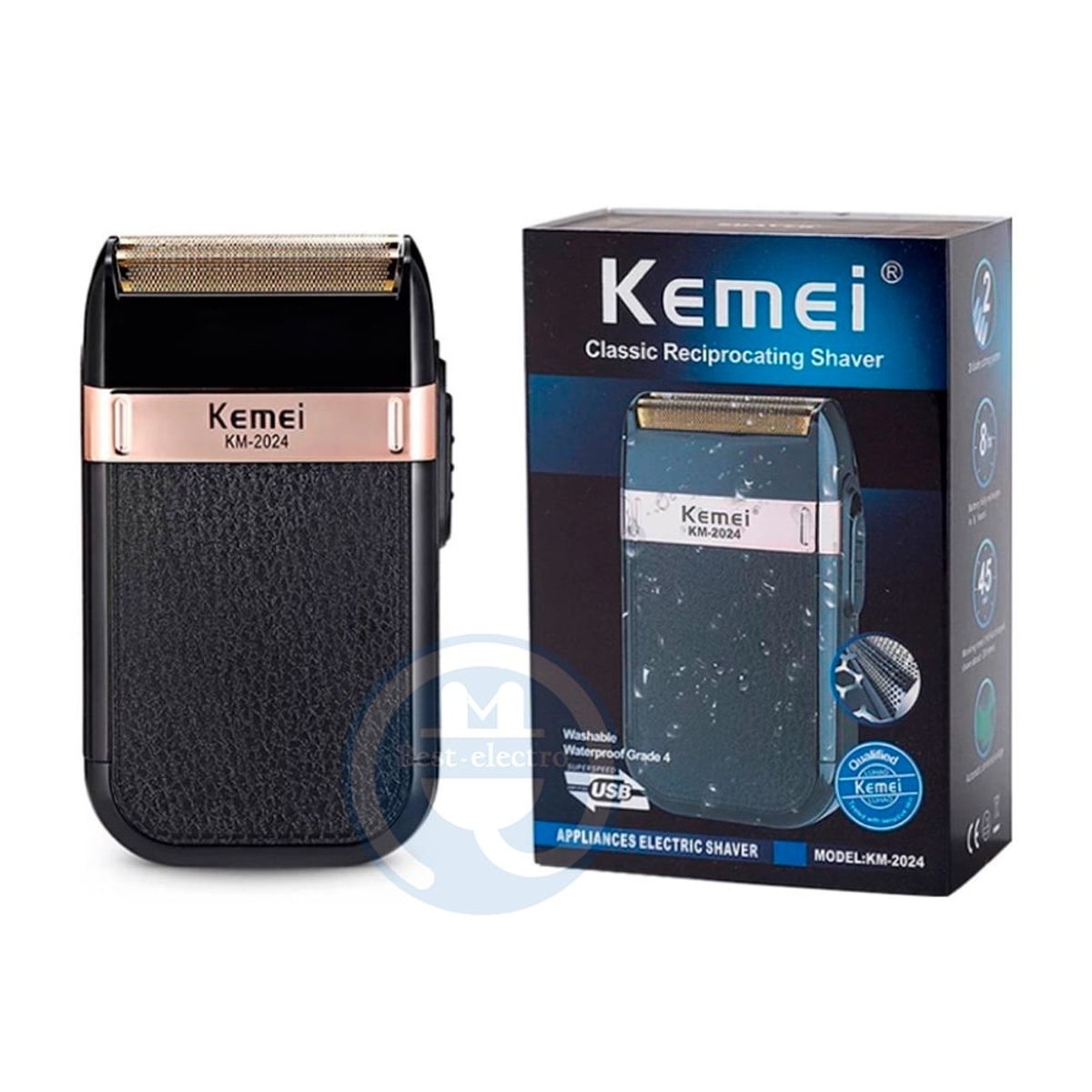KEMEI - Afeitadora Shaver Kemei KM-2024 Recargable