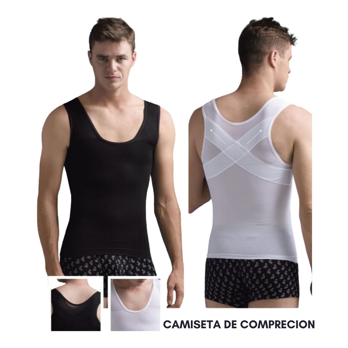 GENERICO - Camiseta Reductora Adelgazante para Hombre - Blanco