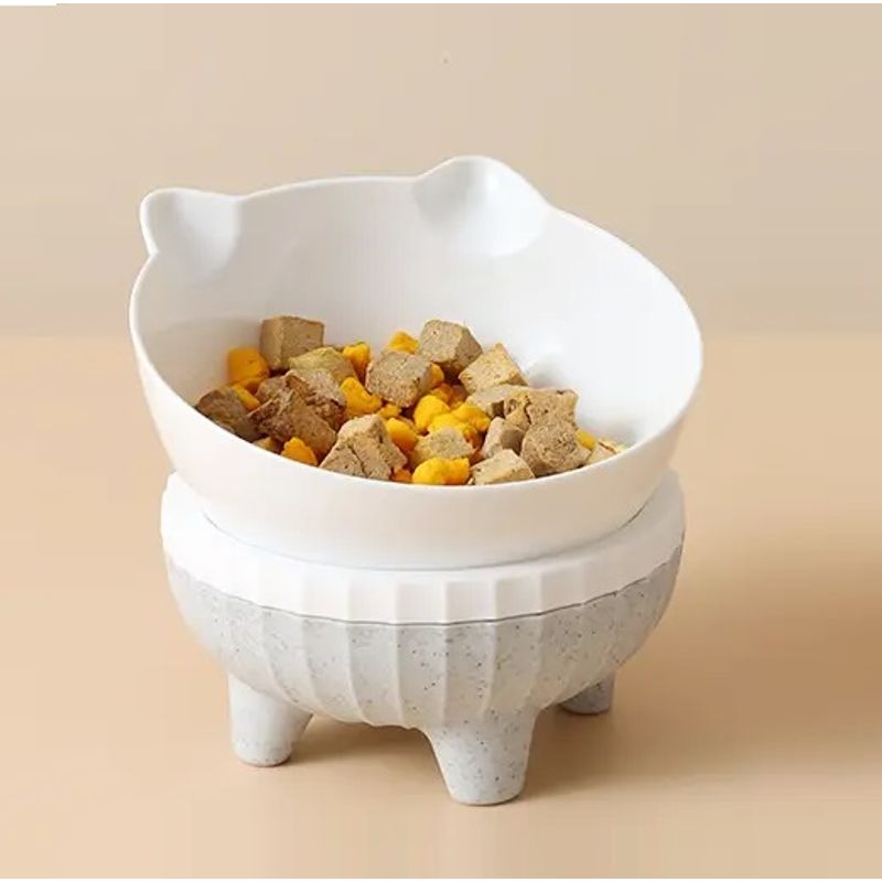 GENERICO - Plato para gato con base - M Gris