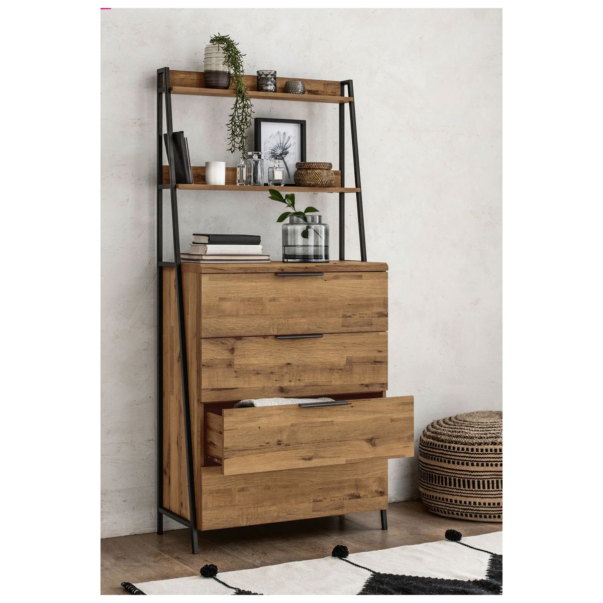 TU MESITA - Cómoda mas Repisas Juvenil Jordany color Marrón TU MESITA