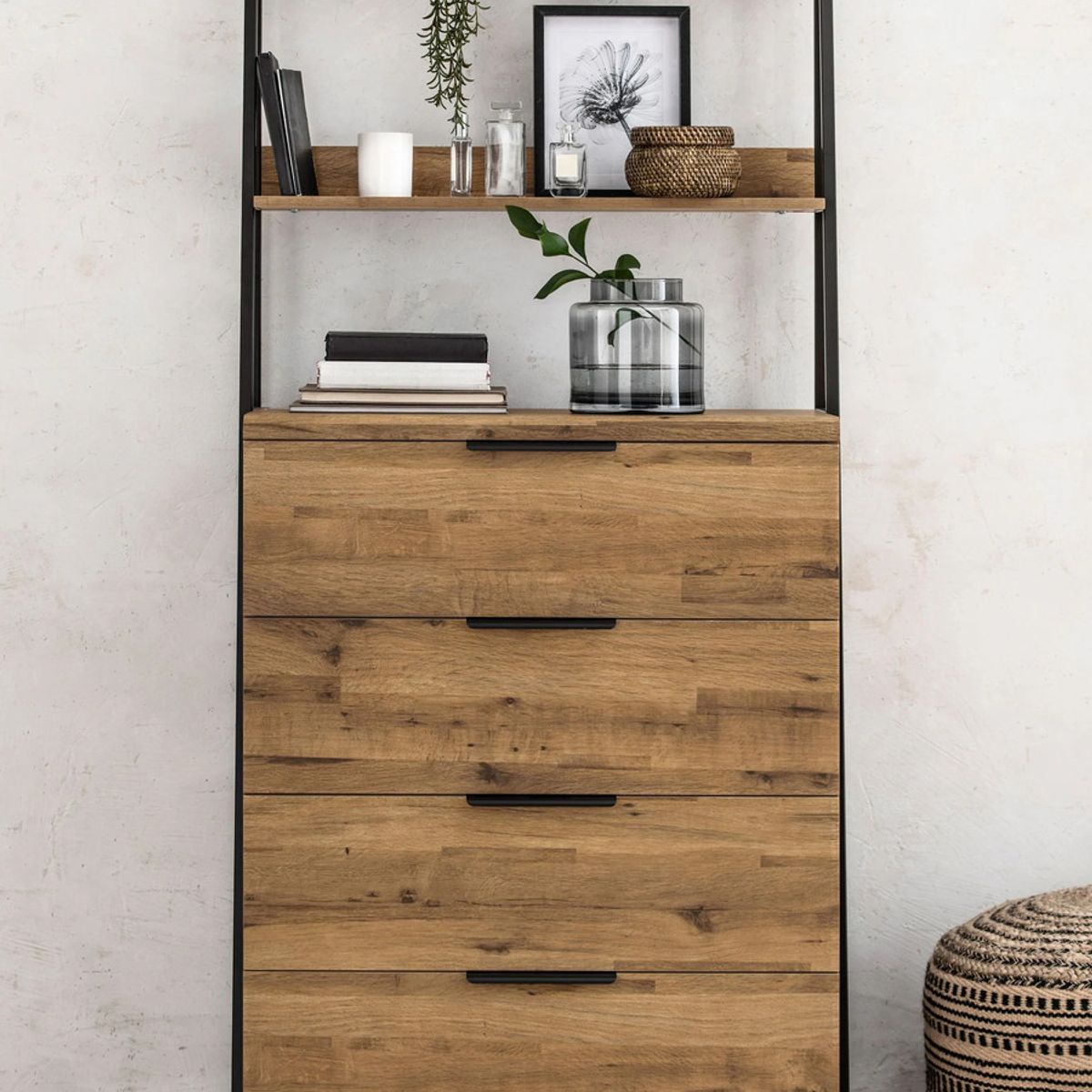 TU MESITA - Cómoda mas Repisas Juvenil Jordany color Marrón TU MESITA