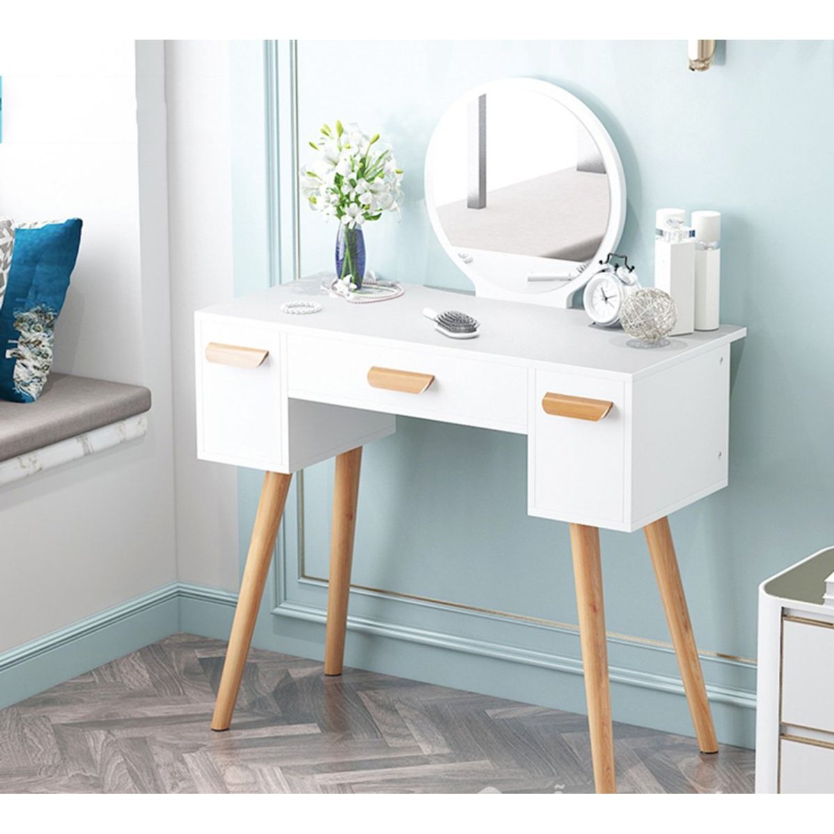 TU MESITA - Tocador Vintage Moderno Paty Blanco TU MESITA