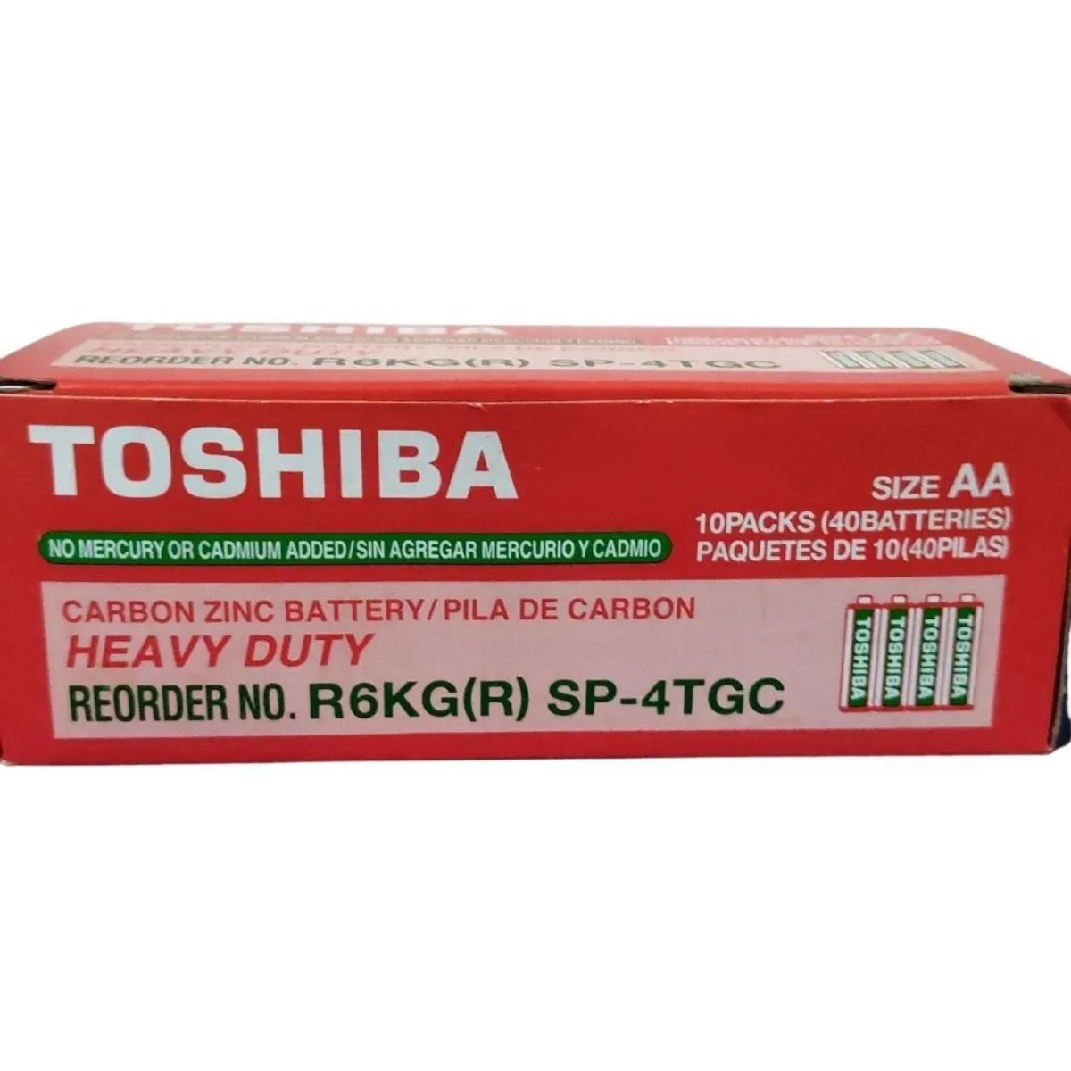 TOSHIBA - Caja de pilas AA marca Toshiba 40 unidades