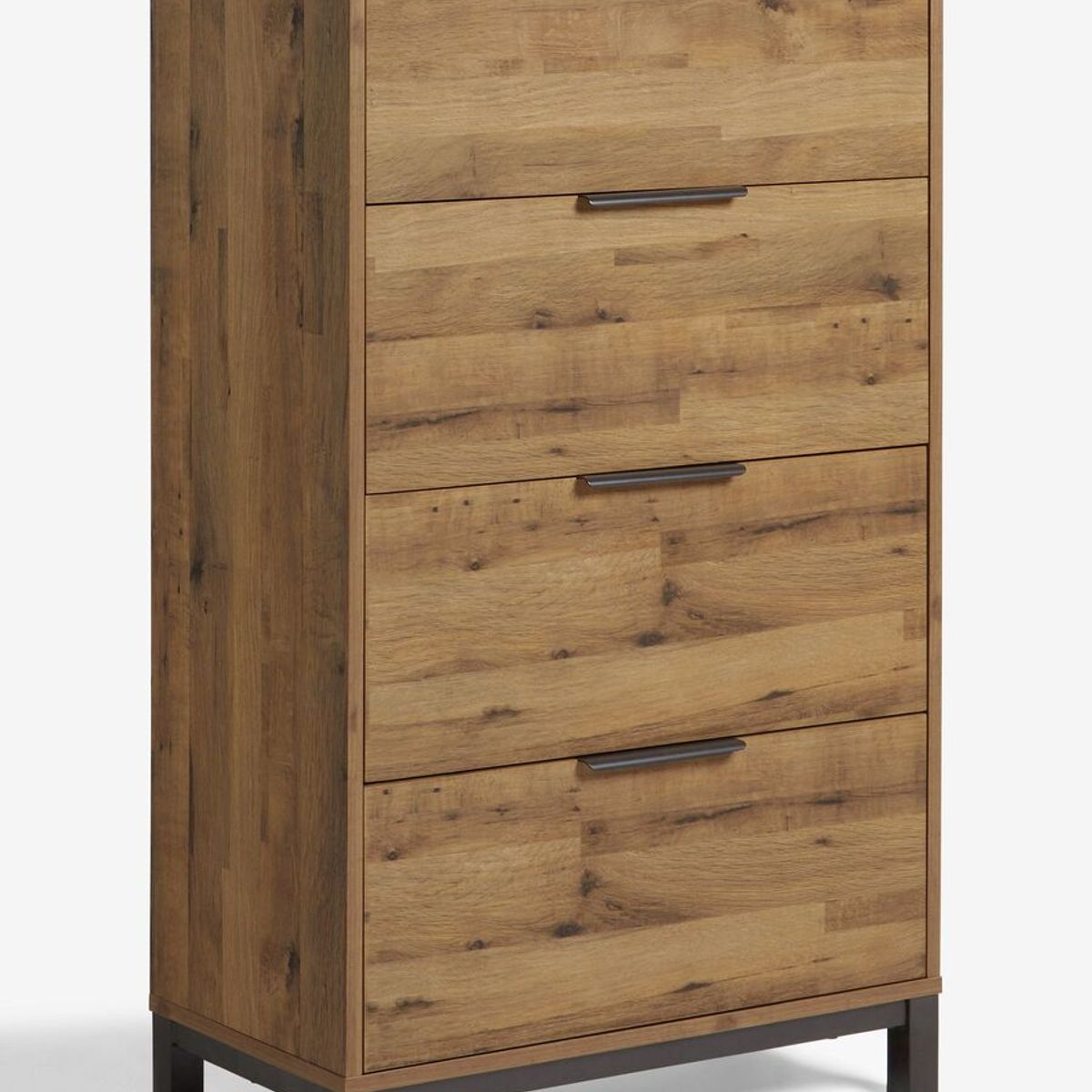 TU MESITA - Cómoda Rústica Beta color Marrón 4 cajones TU MESITA