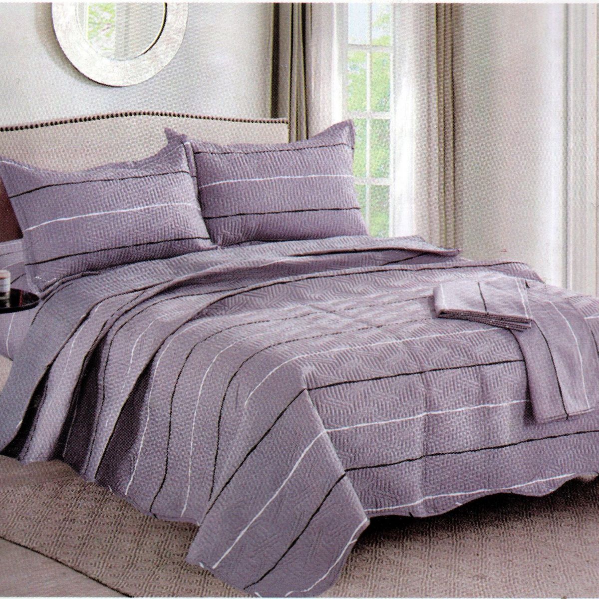 MINGDA - Set de Cubrecama 2 pz de 5 Piezas 100% Calidad Premiun