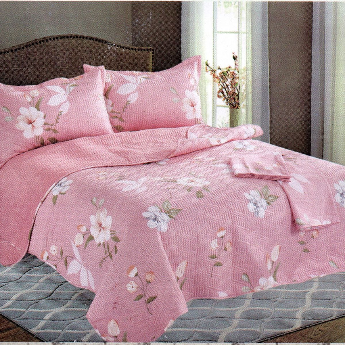 MINGDA - Set de Cubrecama 2 pz de 5 Piezas 100% Calidad Premiun