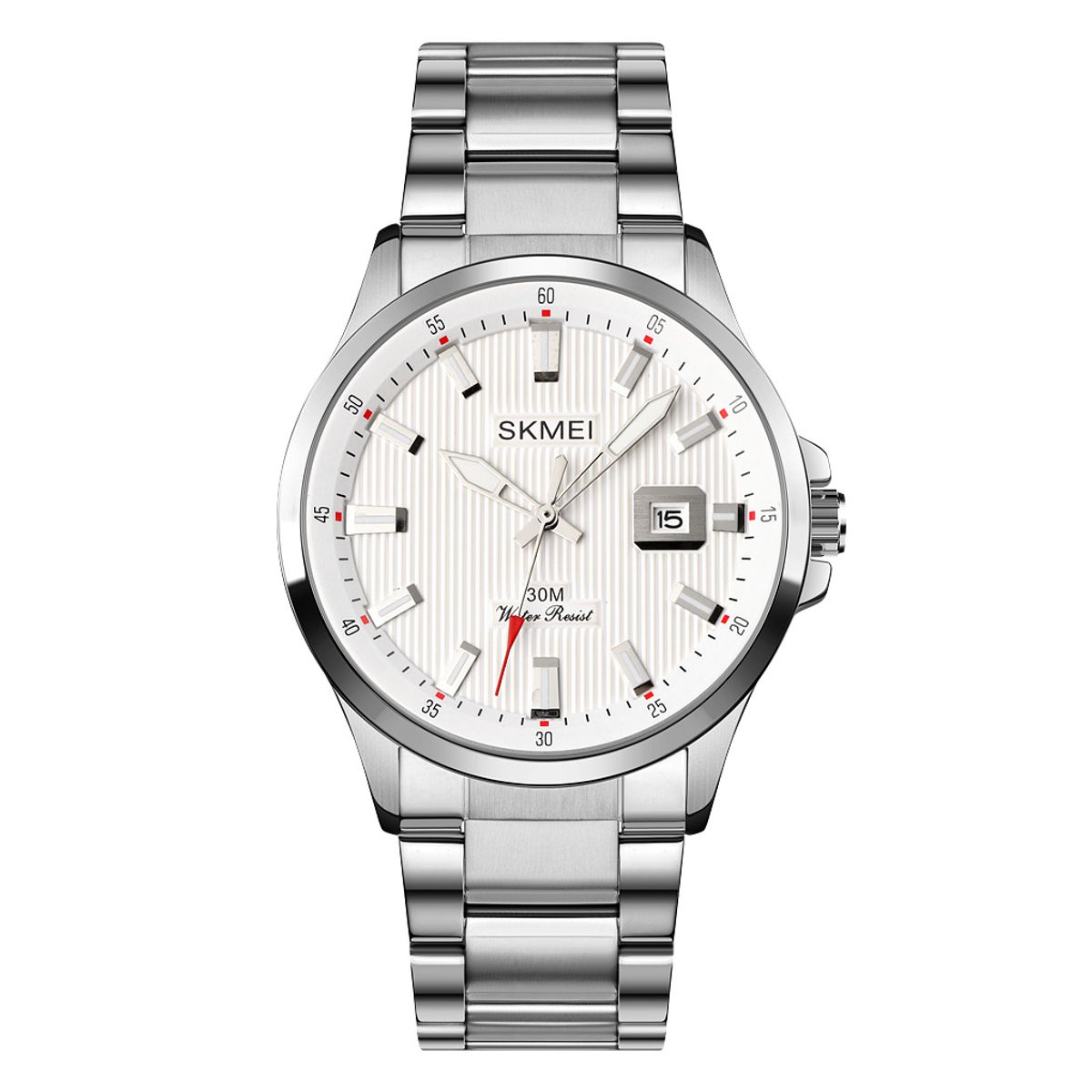 SKMEI - Reloj Skmei 1654 Plateado analógo Correa Acero