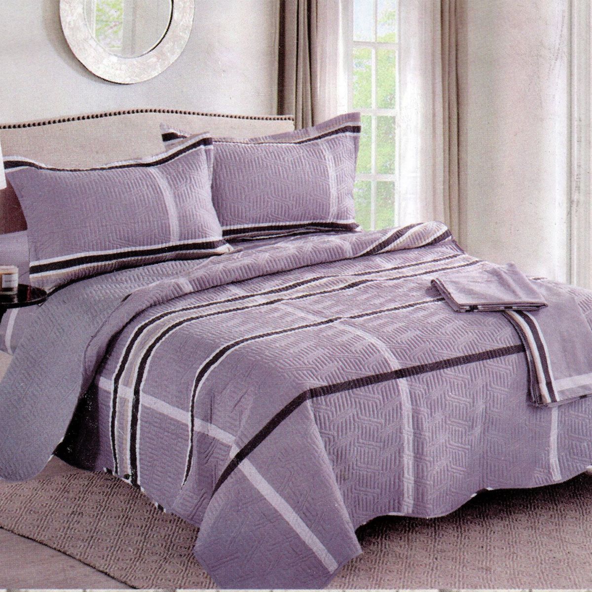 MINGDA - Set de Cubrecama 2 pz de 5 Piezas 100% Calidad Premiun