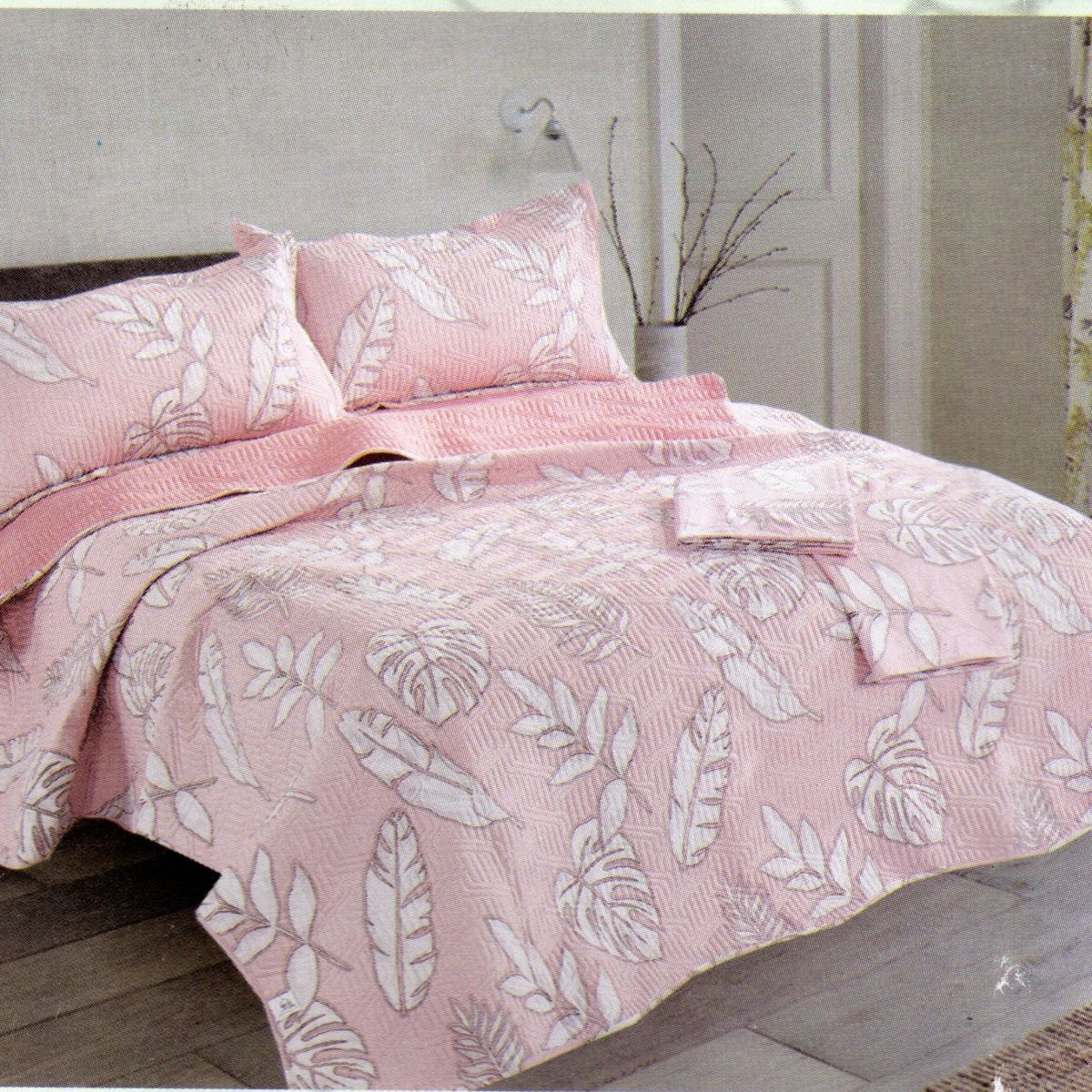 MINGDA - Set de Cubrecama 2 pz de 5 Piezas 100% Calidad Premiun