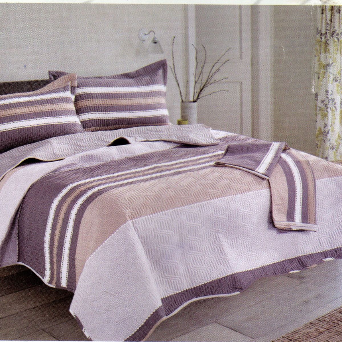 MINGDA - Set de Cubrecama 2 pz de 5 Piezas 100% Calidad Premiun