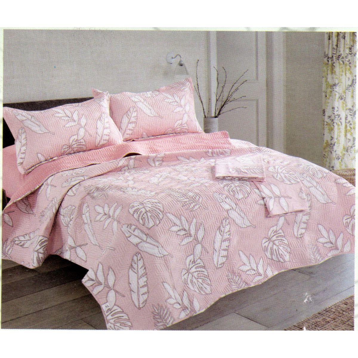 MINGDA - Set de Cubrecama 2 pz de 5 Piezas 100% Calidad Premiun