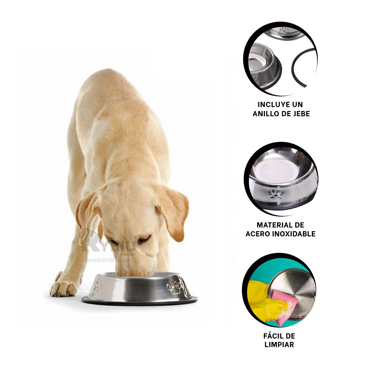 GENERICO - Recipiente para Canino Portable de Talla XL Y+Gift Stickers