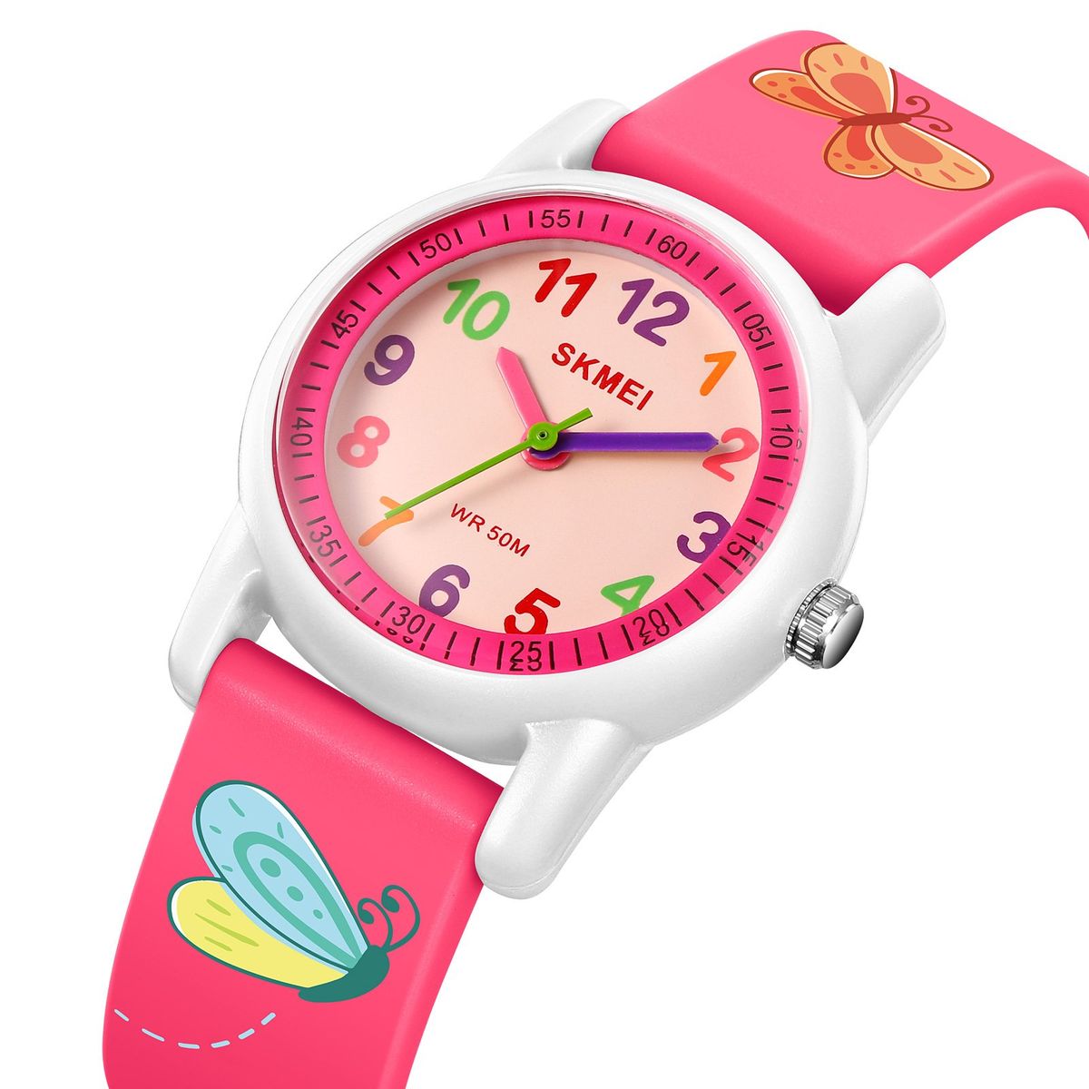 SKMEI - Reloj Skmei 2157 Rosado Mariposa_.
