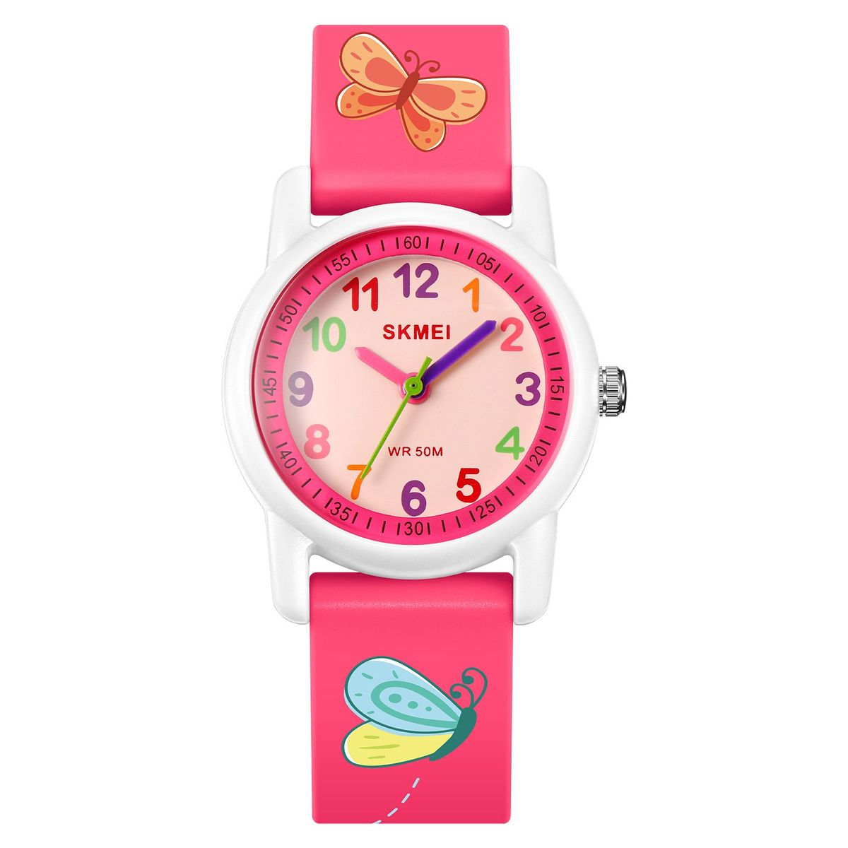SKMEI - Reloj Skmei 2157 Rosado Mariposa_.