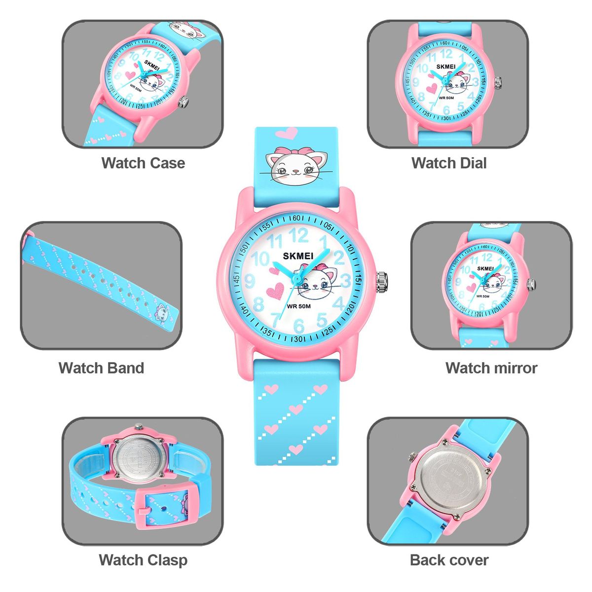 SKMEI - Reloj Skmei 2157 Celeste Gato