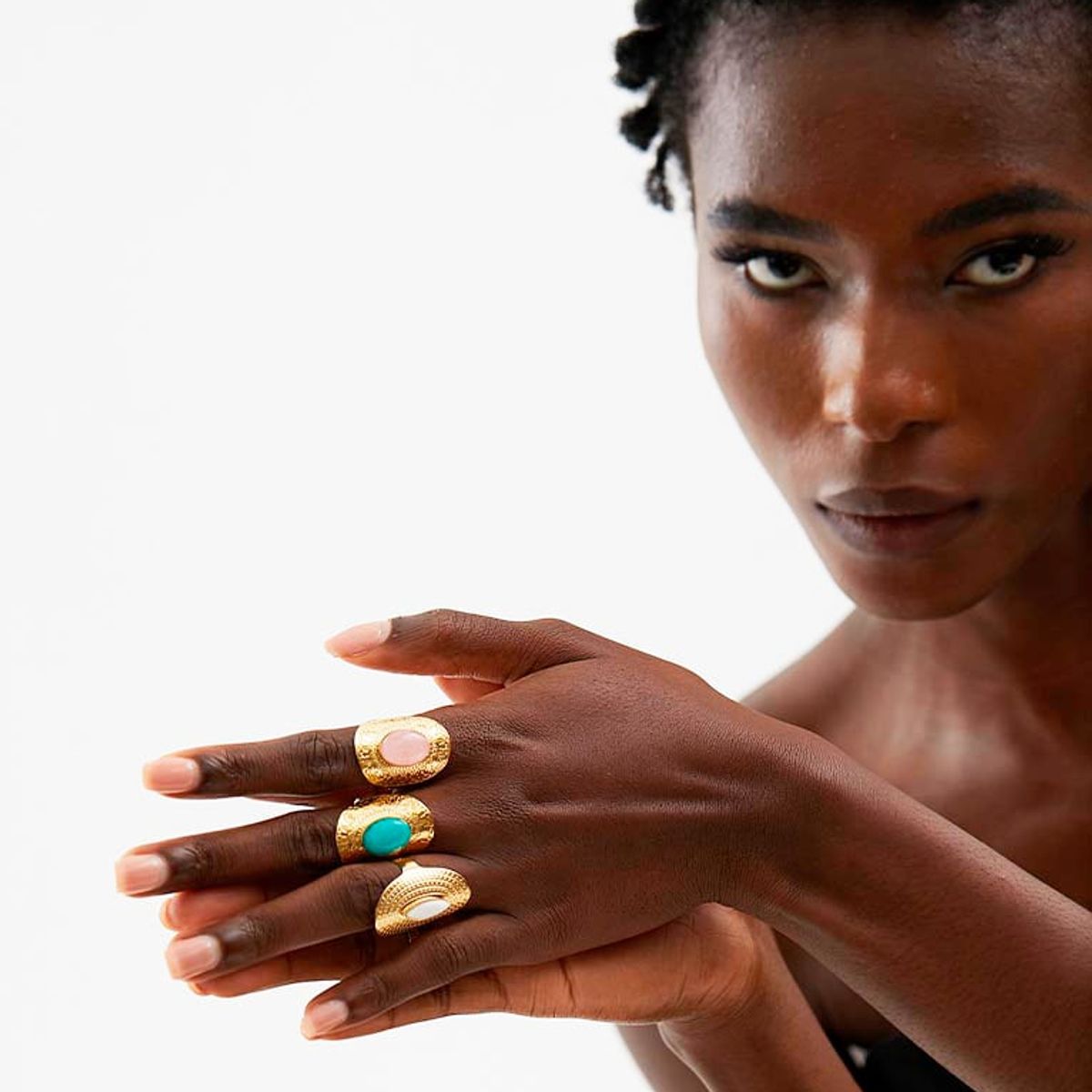 LA TIENDA 88 JOYAS Y ACCESORIOS - La Tienda 88 - Anillo Mujer Acero Waterproof Con Cristal - Amarillo