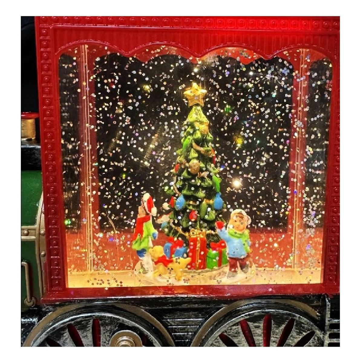 GENERICO - Tren Navideño Linterna Musical Adorno Luminoso Árbol Giratorio