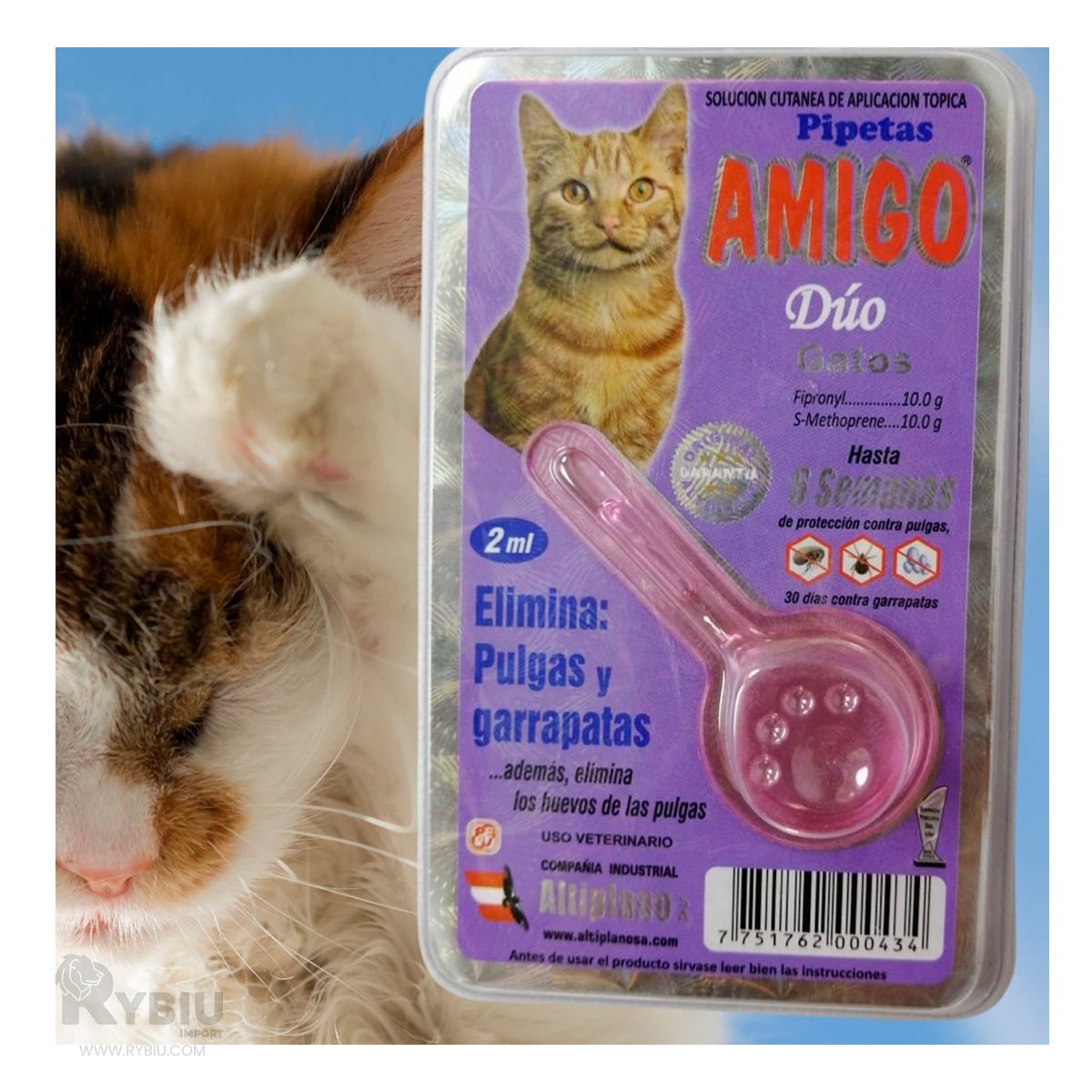 GENERICO - Antipulga para Gatos en Color Morado Y+Gift MiniAgenda
