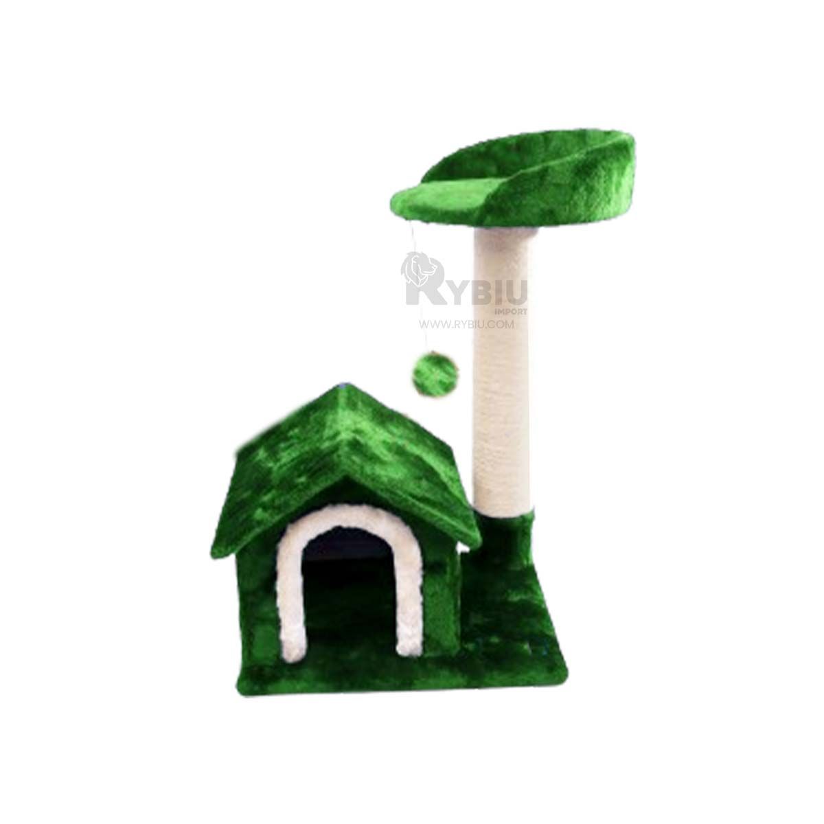 RYBIU IMPORT - Gimnasio Relajante para Gatos en Verde Y+Gift Stickers