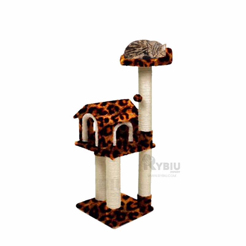 GENERICO - Centro con Rascador de Gato Animal Print Y+Gift Stickers