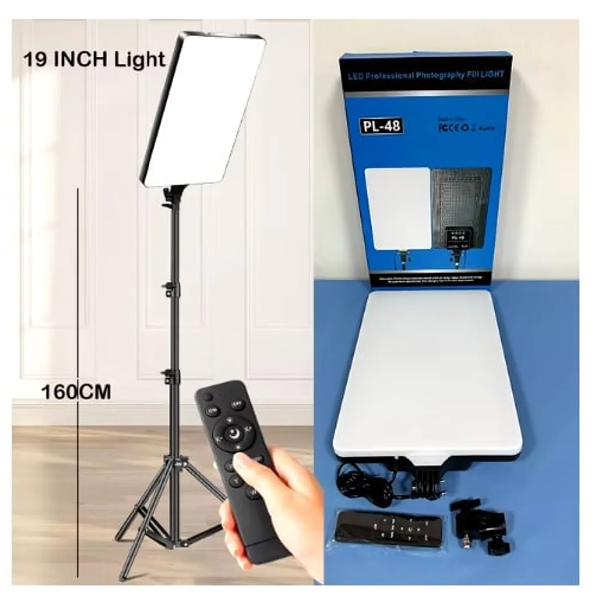 GENERICO - Kit Luz LED Panel iluminación de Estudio Grabación de vídeo PL-48