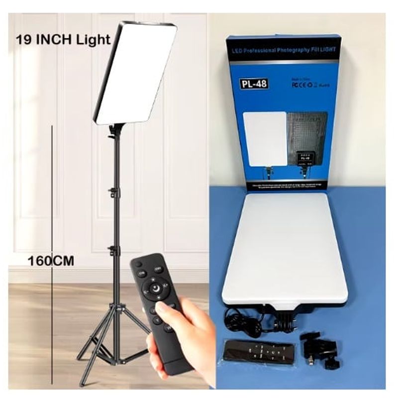 GENERICO - Kit Luz LED Panel iluminación de Estudio Grabación de vídeo PL-48