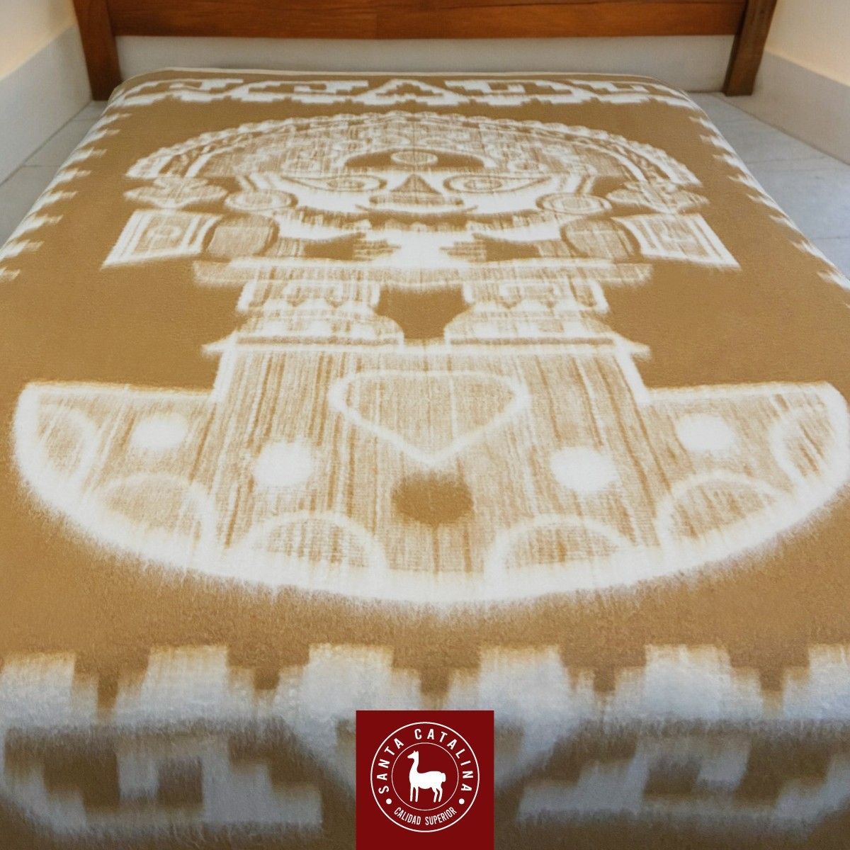 SANTA CATALINA - Frazada Tumi original elegante antialérgica y tradicional 2 Plaza