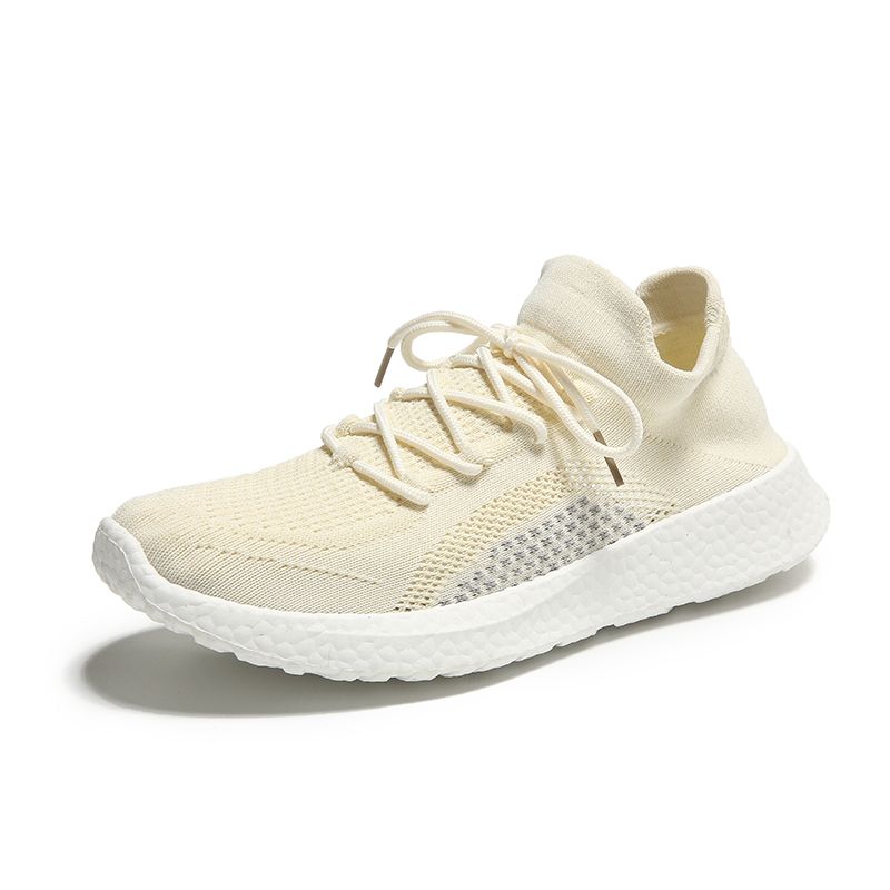 SHANDIAN - Zapatillas Plataforma Mujer Beige