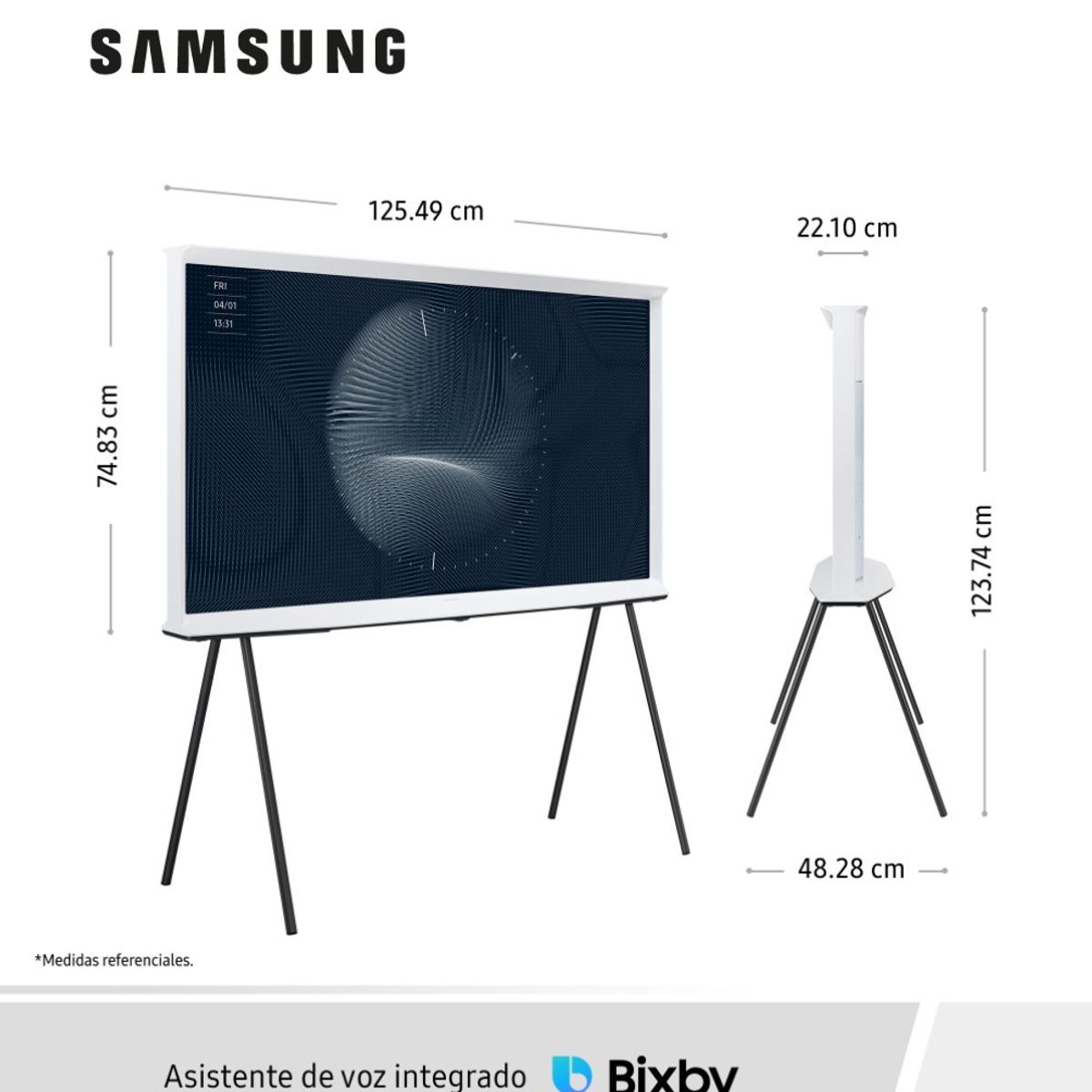 SAMSUNG - Televisor Samsung Smart TV 55" The Serif QLED 4K QN55LS01BAGXPE 120 HZ CONTROL DE VOZ