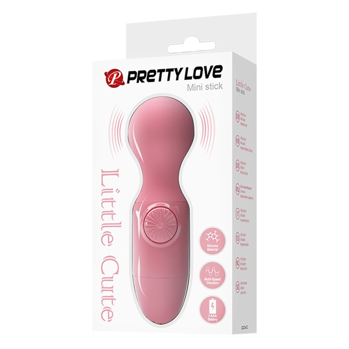 PRETTY LOVE - Vibrador Masajeador Varita Mini Stick Silicona Velocidad Multiple