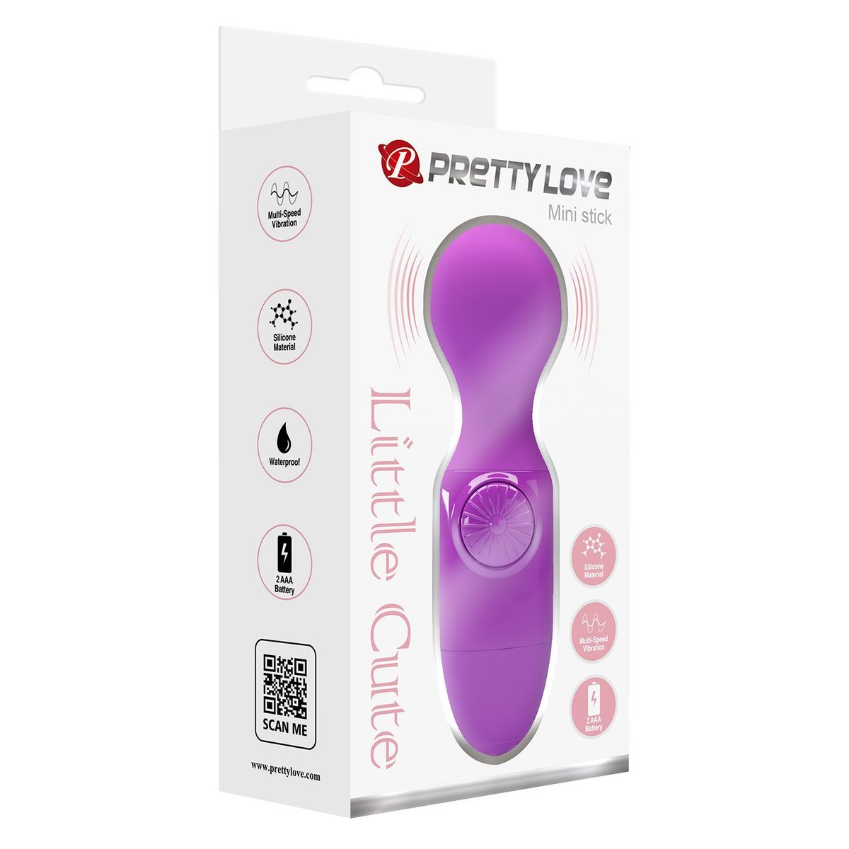 PRETTY LOVE - Vibrador Masajeador Varita Mini Stick Silicona Velocidad Multiple