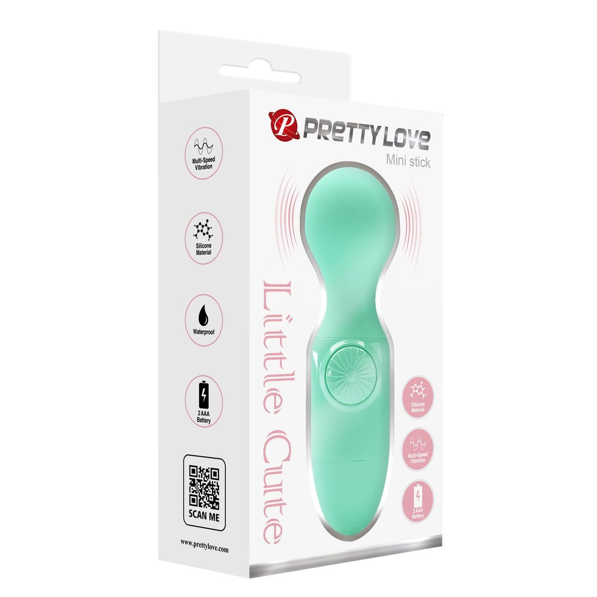 PRETTY LOVE - Vibrador Masajeador Varita Mini Stick Silicona Velocidad Multiple
