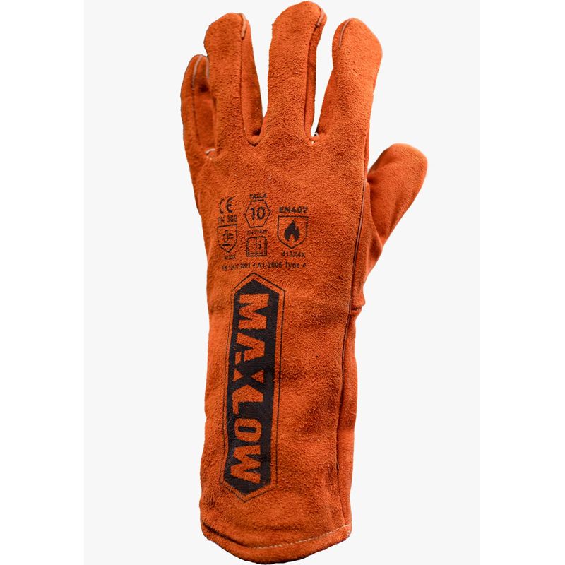 MAXLOW - Guante Soldador - Naranja Semilargo