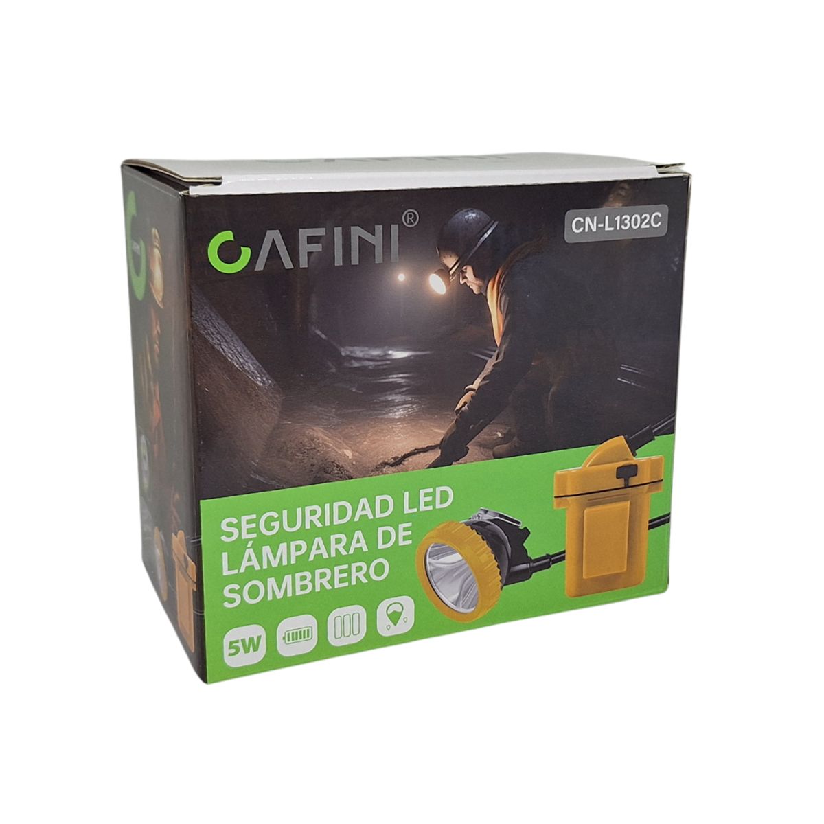 CAFINI - Linterna Frontal Minero 5W Cafini