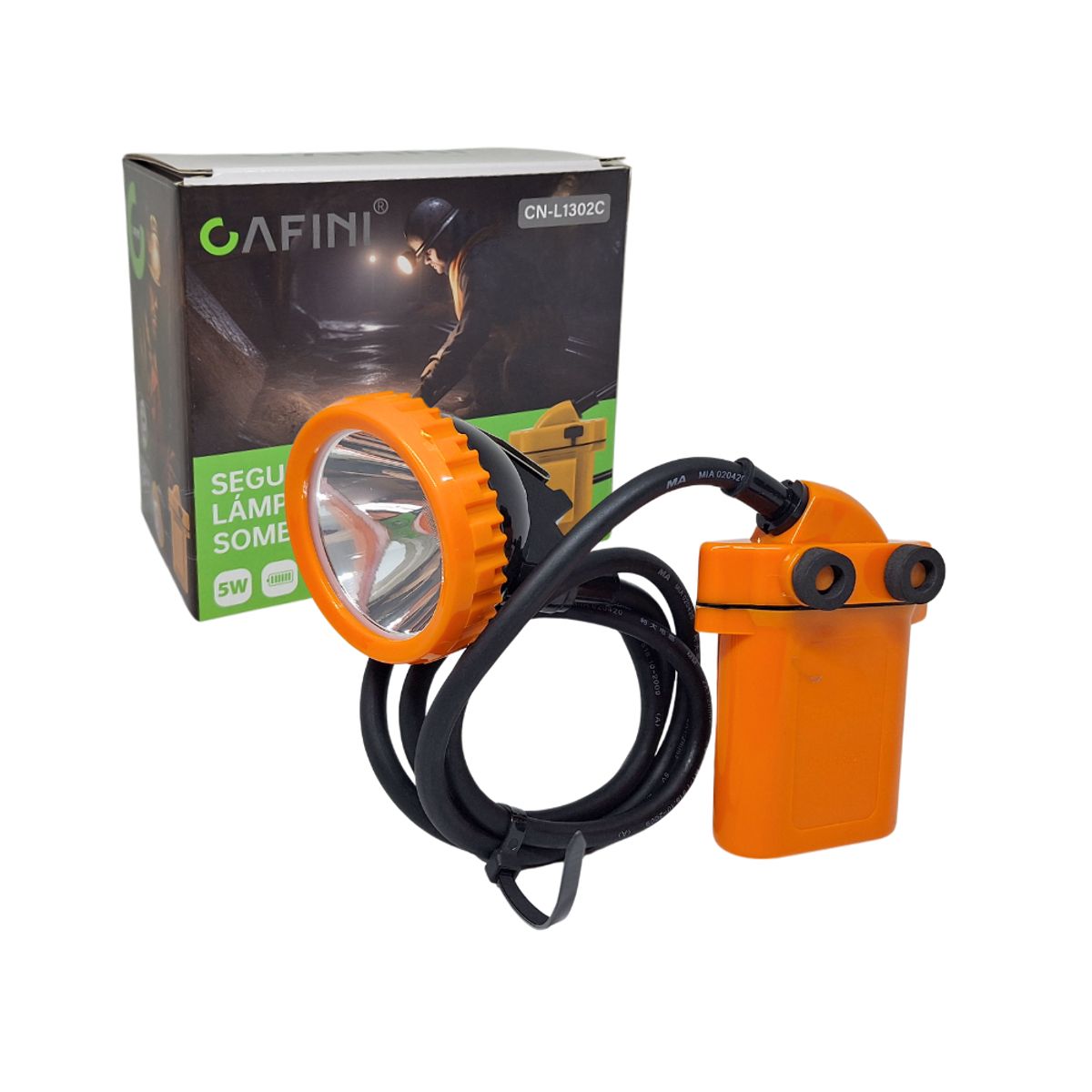 CAFINI - Linterna Frontal Minero 5W Cafini