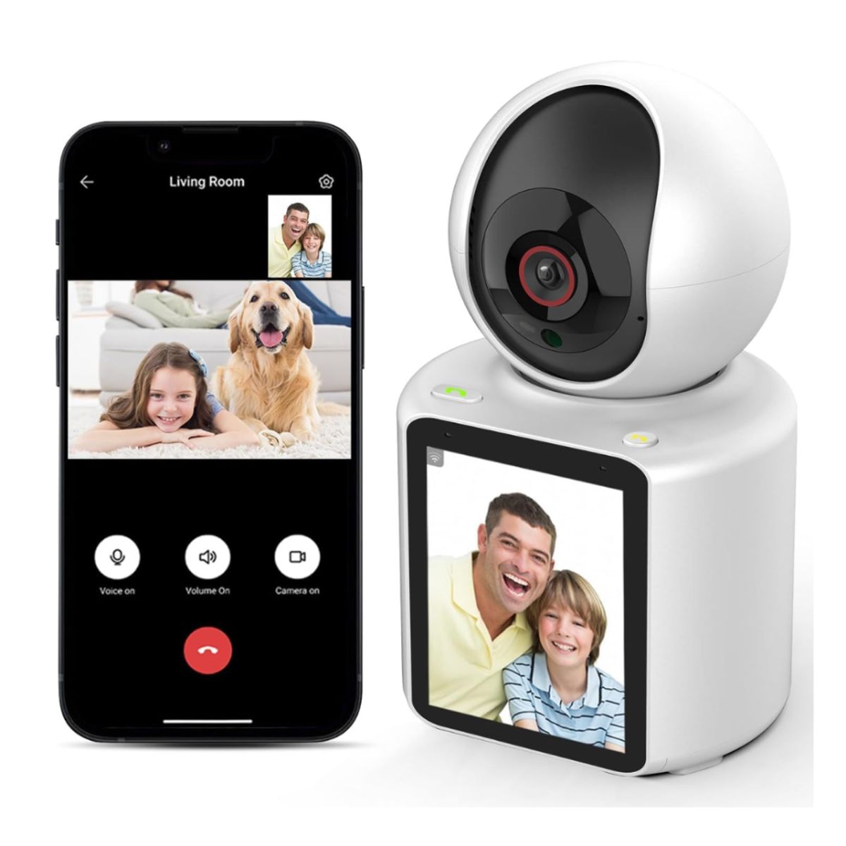 SEISA - Cámara para Videollamada con Pantalla y Visión Nocturna Full HD