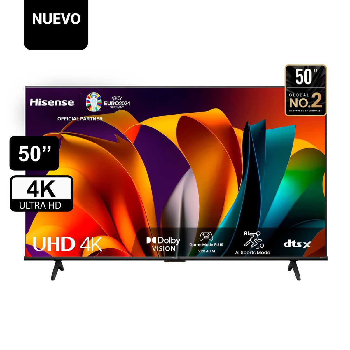 HISENSE - Televisor Hisense 50 Pulg UHD 4K Smart Tv 50A6N