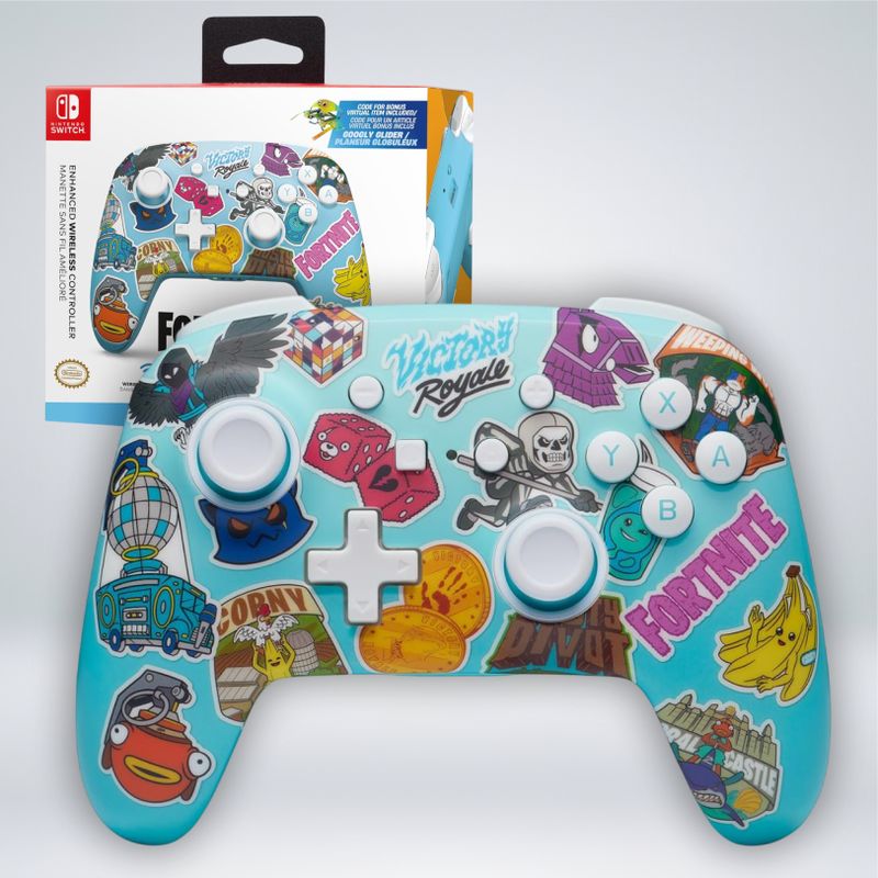 NINTENDO - MANDO NINTENDO SWITCH POWER A CONTROLLER STICKER FORTNITE MANIA