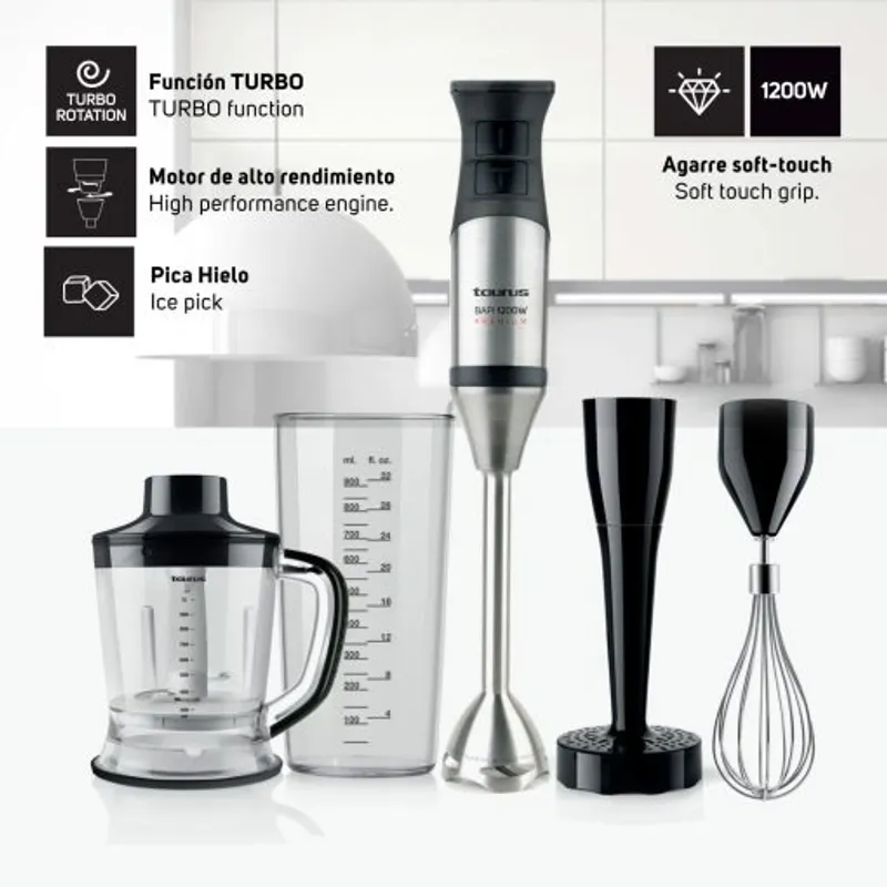 TAURUS - Batidora de Inmersión Taurus Bapi 1200 Premium Complete