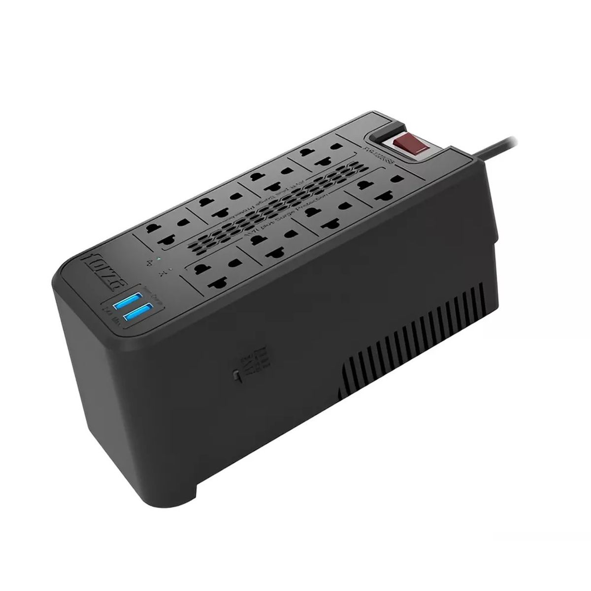 FORZA - Estabilizador Forza 8 Tomas 2 USB   FVR-1222USB 1200VA/600W
