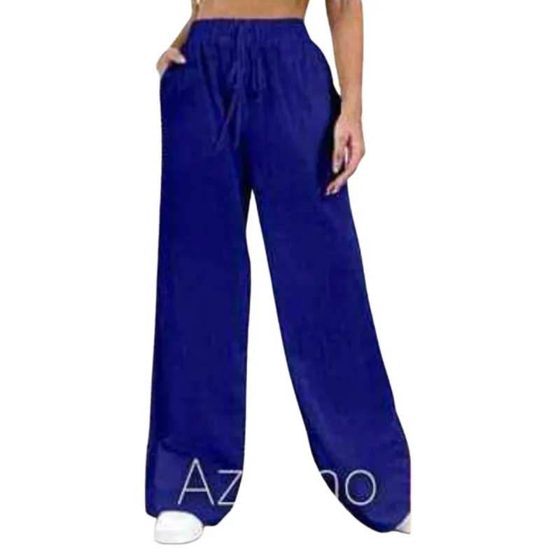 GENERICO - Pantalón palazzo lino para dama