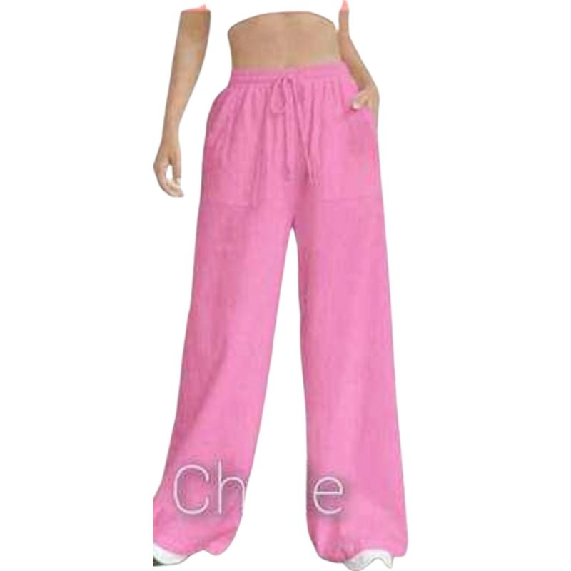 GENERICO - Pantalón palazzo lino para dama